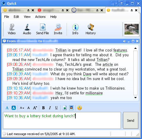 Tabbed IM Conversations