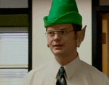 Elf gets a gift ready.